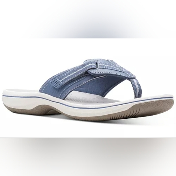 Women's Clarks Cloudsteppers Brinkley Jazz Sandals, Blue/Gray, Size 6, NWT - Picture 2 of 16